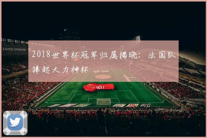 2018世界杯冠军归属揭晓:法国队捧起大力神杯